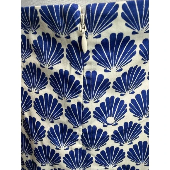 Kate Spade Blue & White Shell Tie-shoulder Dress NWT Size 8 - Picture 9 of 13